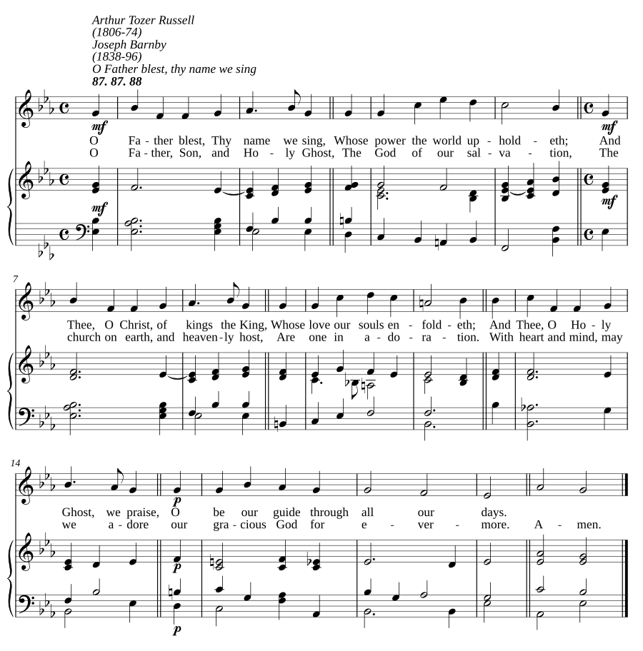 O Father blest, Thy Name we sing