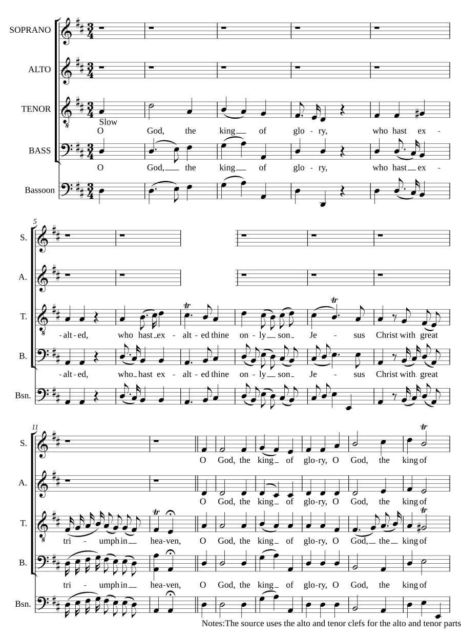 O God, the King of glory