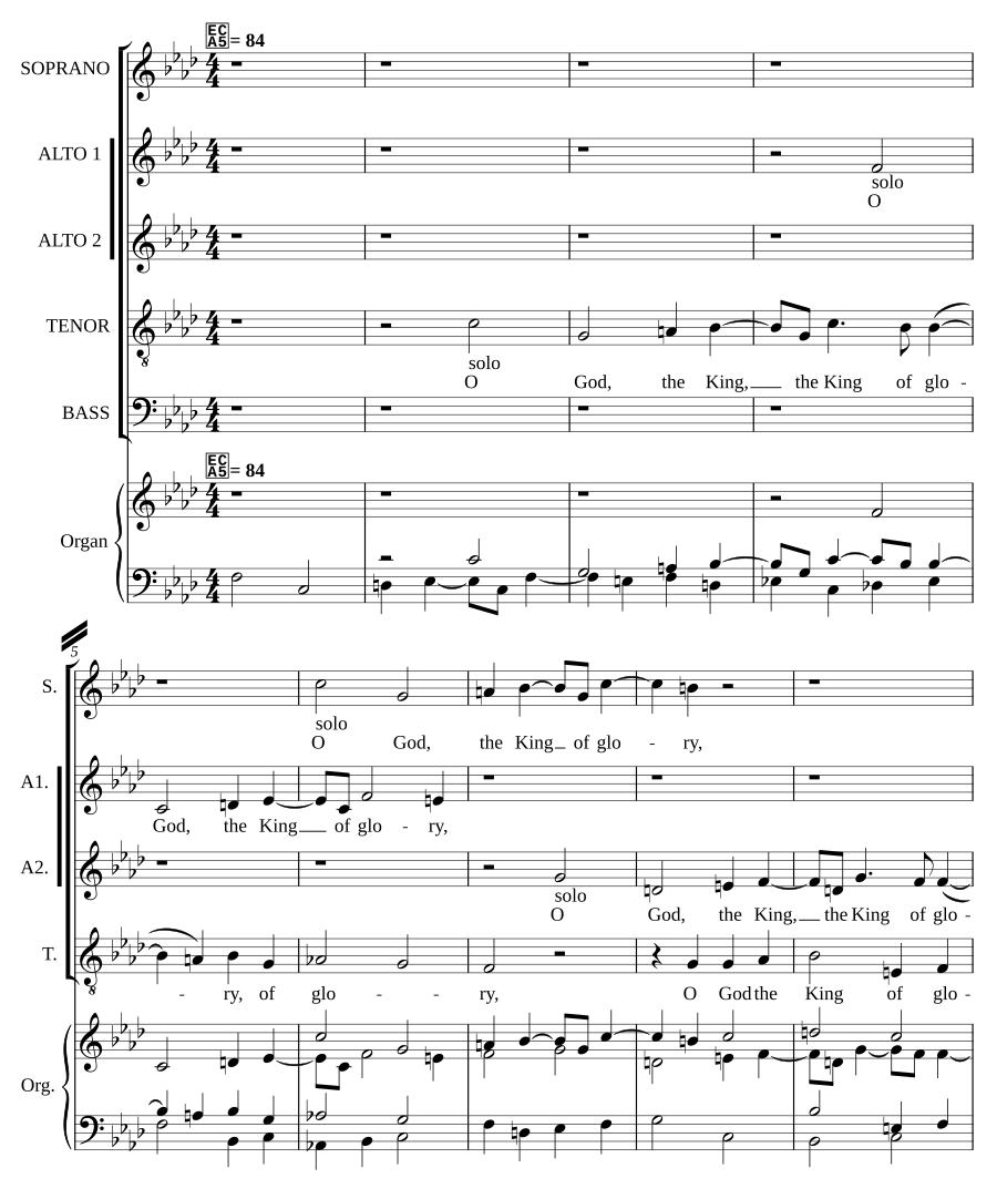 O God, the King of glory