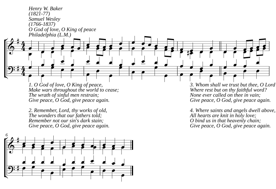O God of love, O King of peace