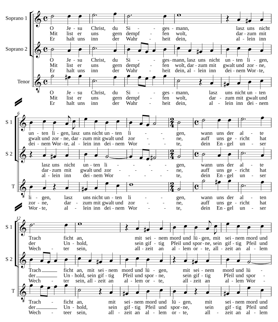 O Jesu Christ, du Sigesmann