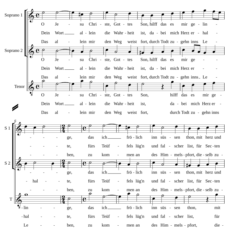 O Jesu Christe, Gottes Sohn