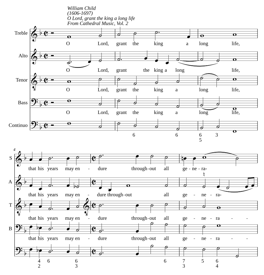 O Lord, grant the king a long life