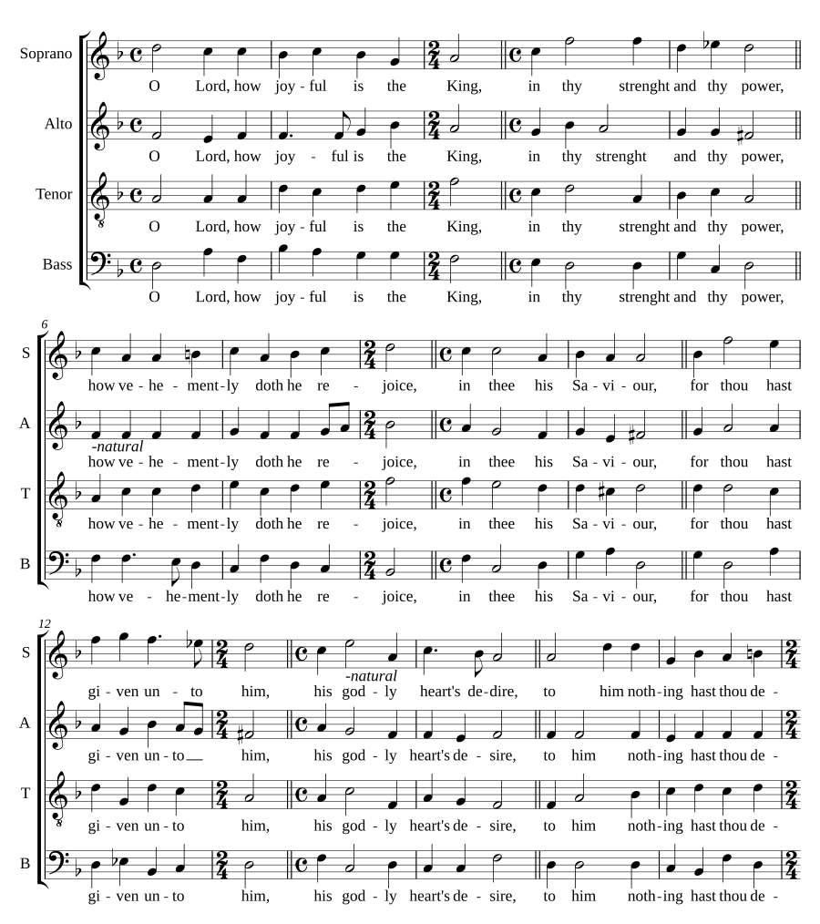 O Lord, how joyful is the King