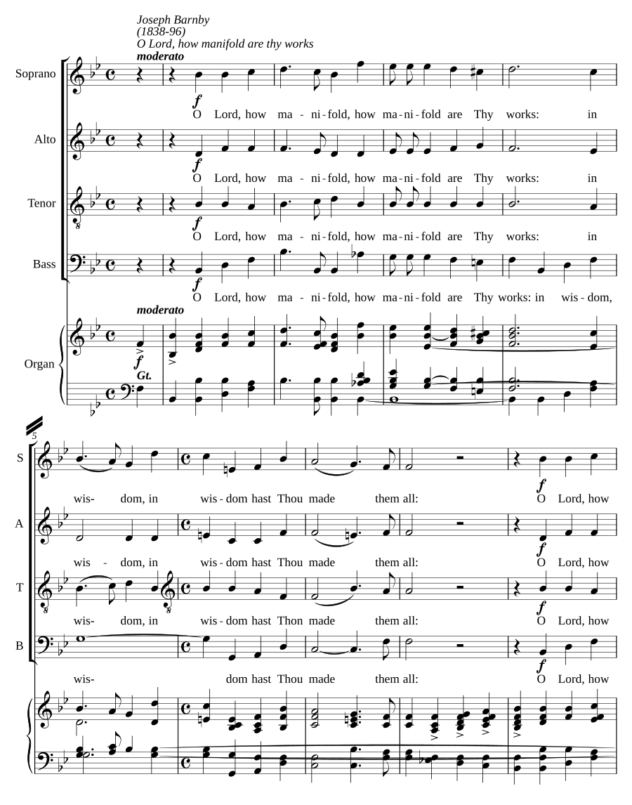 O Lord, how manifold are Thy works