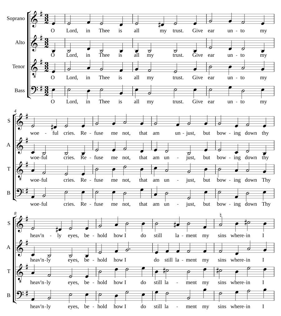 O Lord, in thee is all my trust