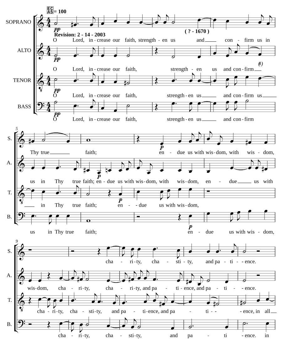 O Lord, increase our faith