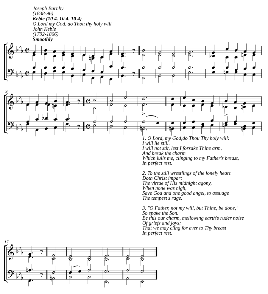 O Lord, my God, do Thou Thy holy will