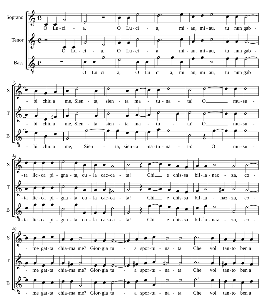 O Lucia, miau, miau