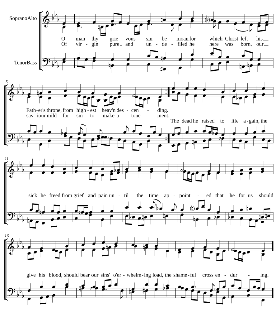 O Mensch, bewein' dein' Sünde groß, BWV 402