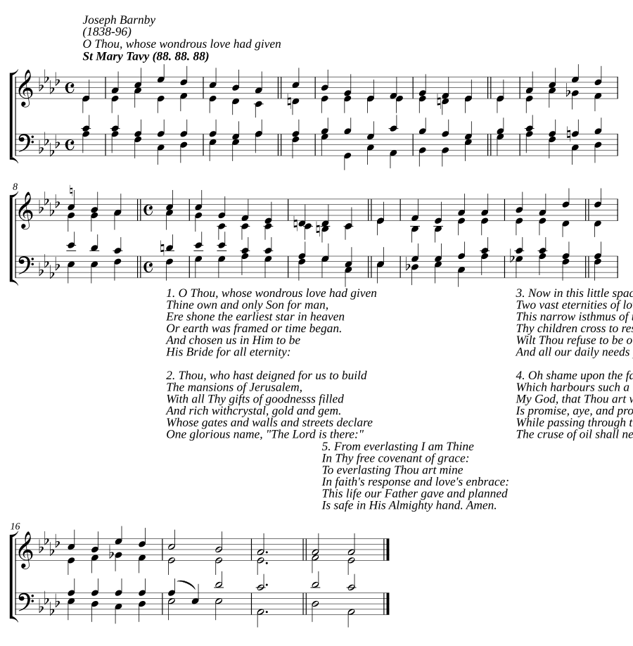 O Thou, whose wondrous love had given