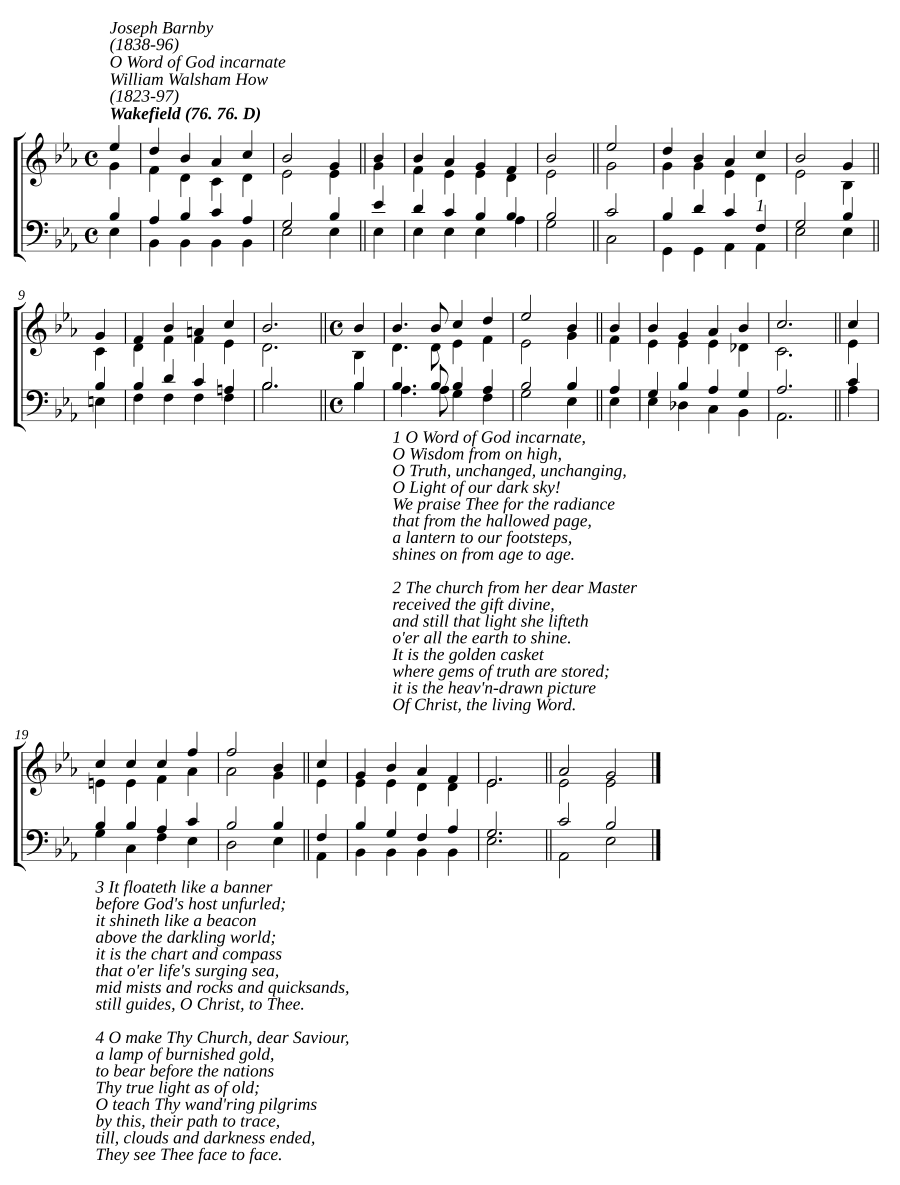 O Word of God incarnate