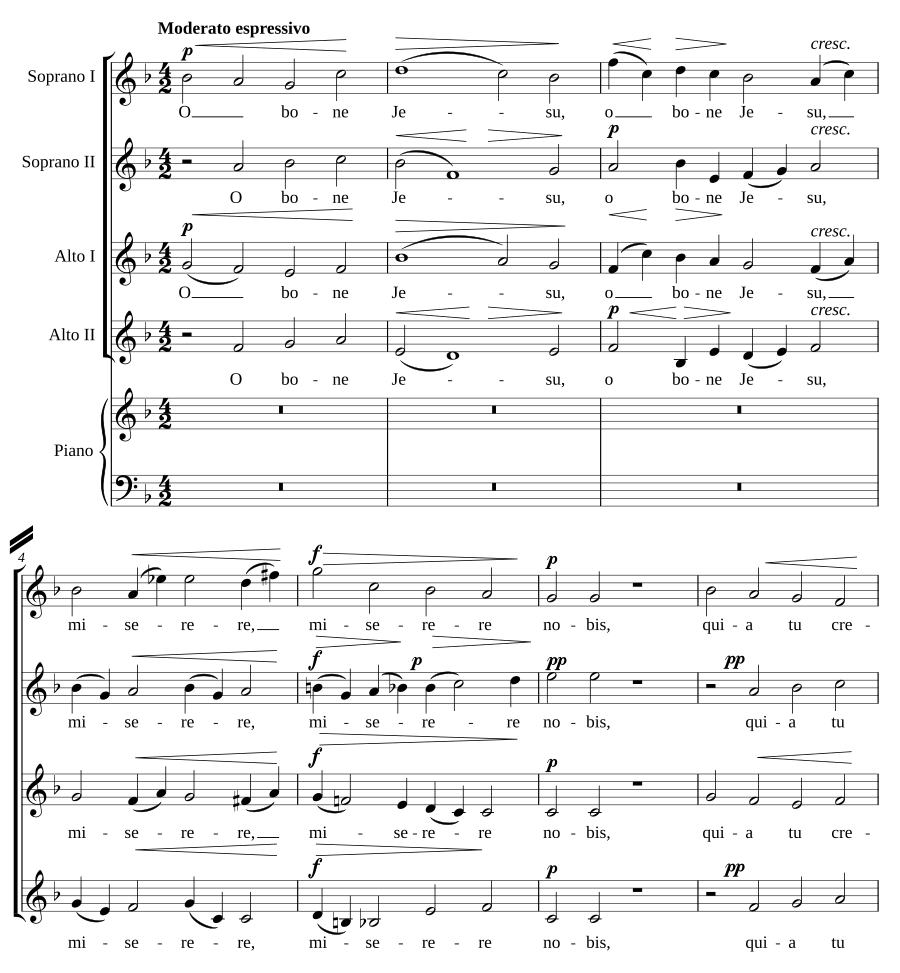 O bone Jesu, Op. 37, No. 1