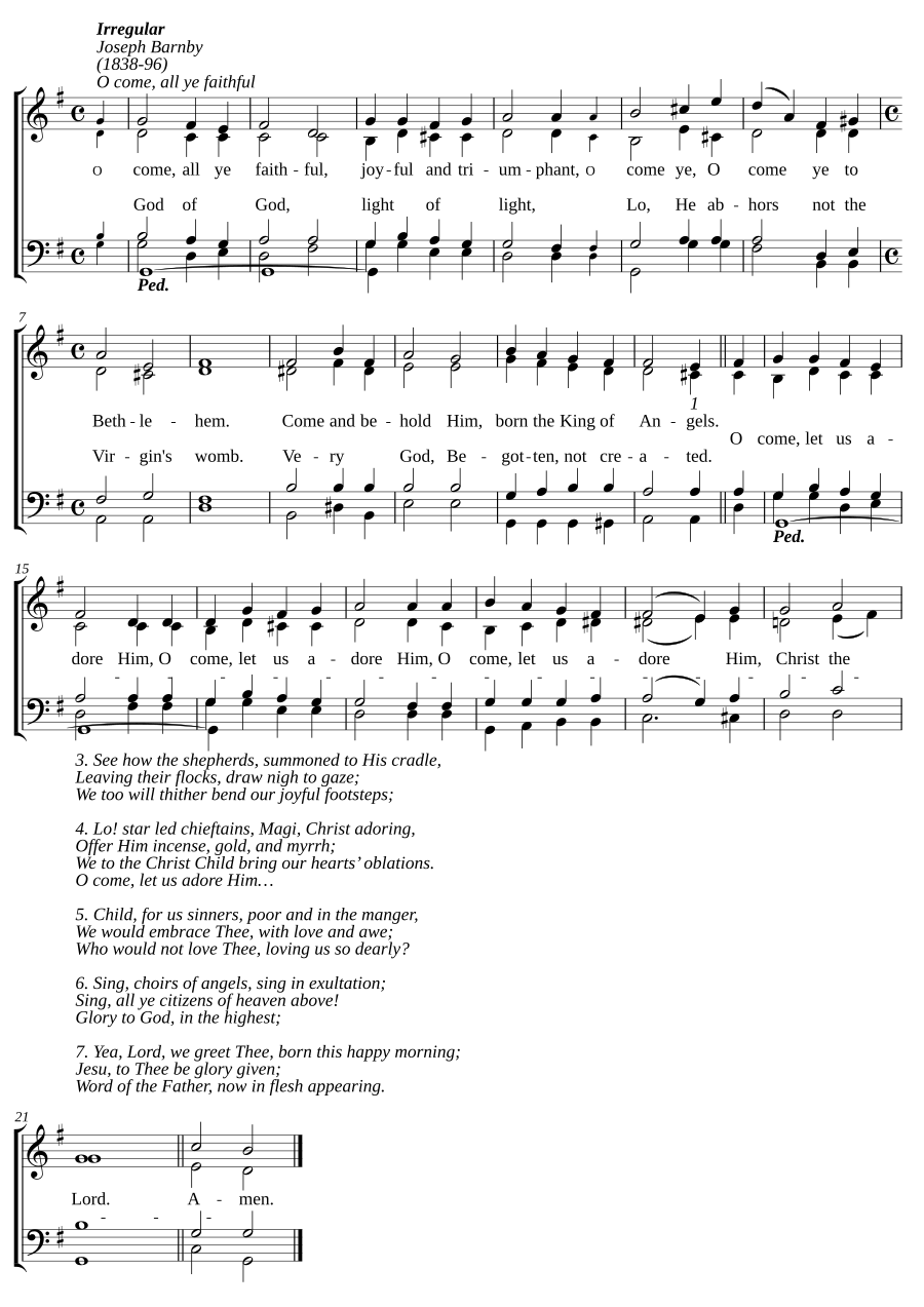 O come, all ye faithful