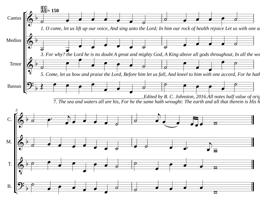 O come, let us lift up our voice