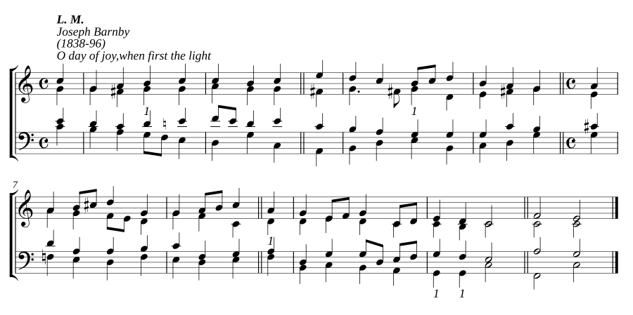O day of joy, when first the light