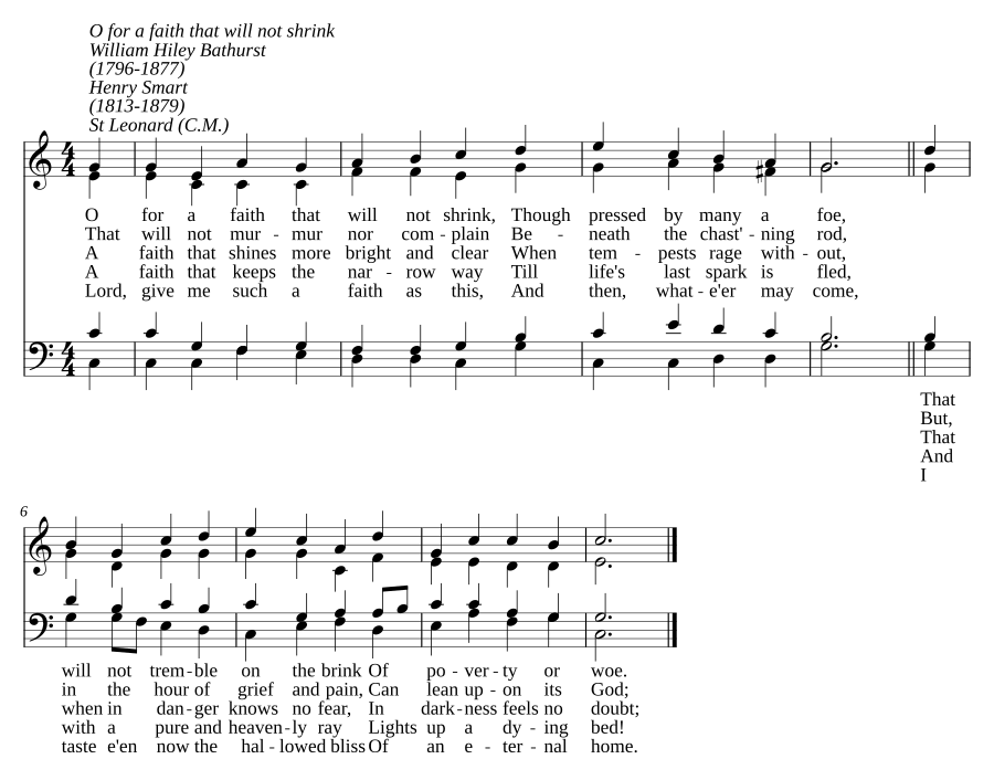 O for a faith that will not shrink