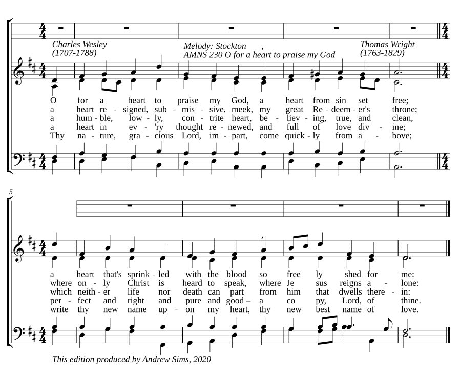 O for a heart to praise my God