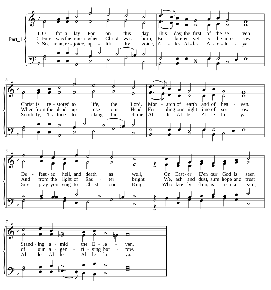 O for a lay! (Easter Carol)