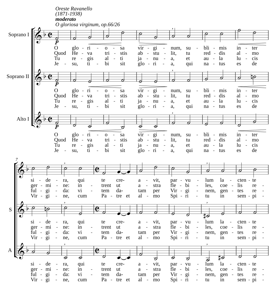 O gloriosa Virginum, op. 66/26