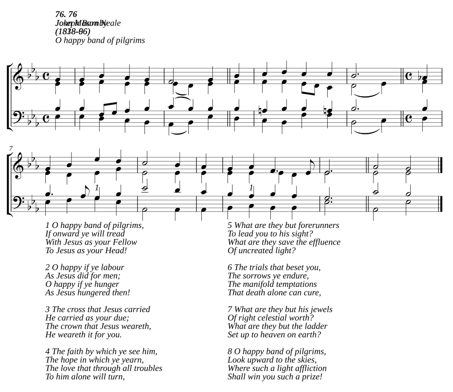 O happy band of pilgrims