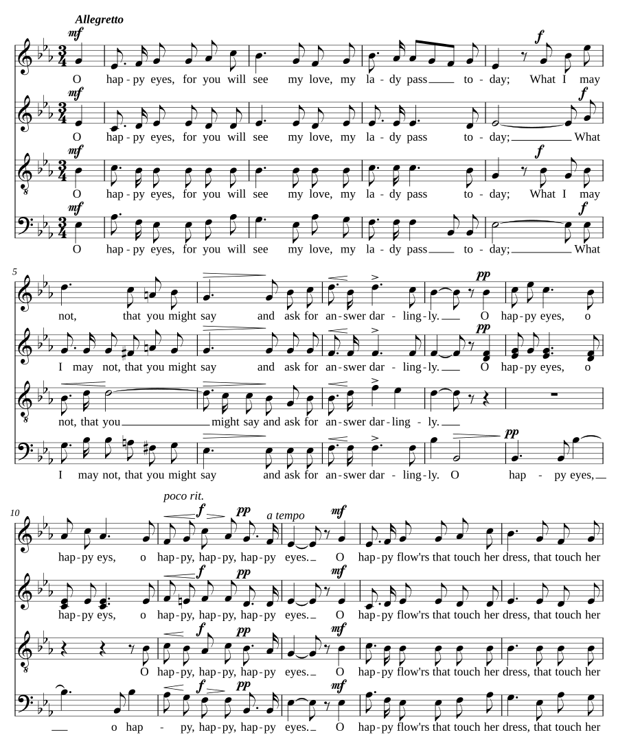 O happy eyes, Op. 18, No. 1