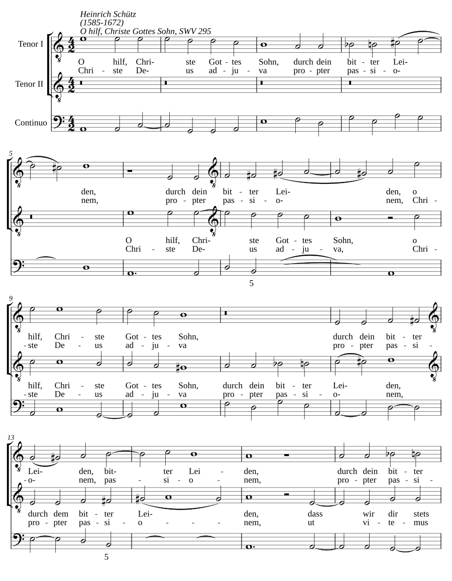 O hilf, Christe Gottes Sohn, SWV 295