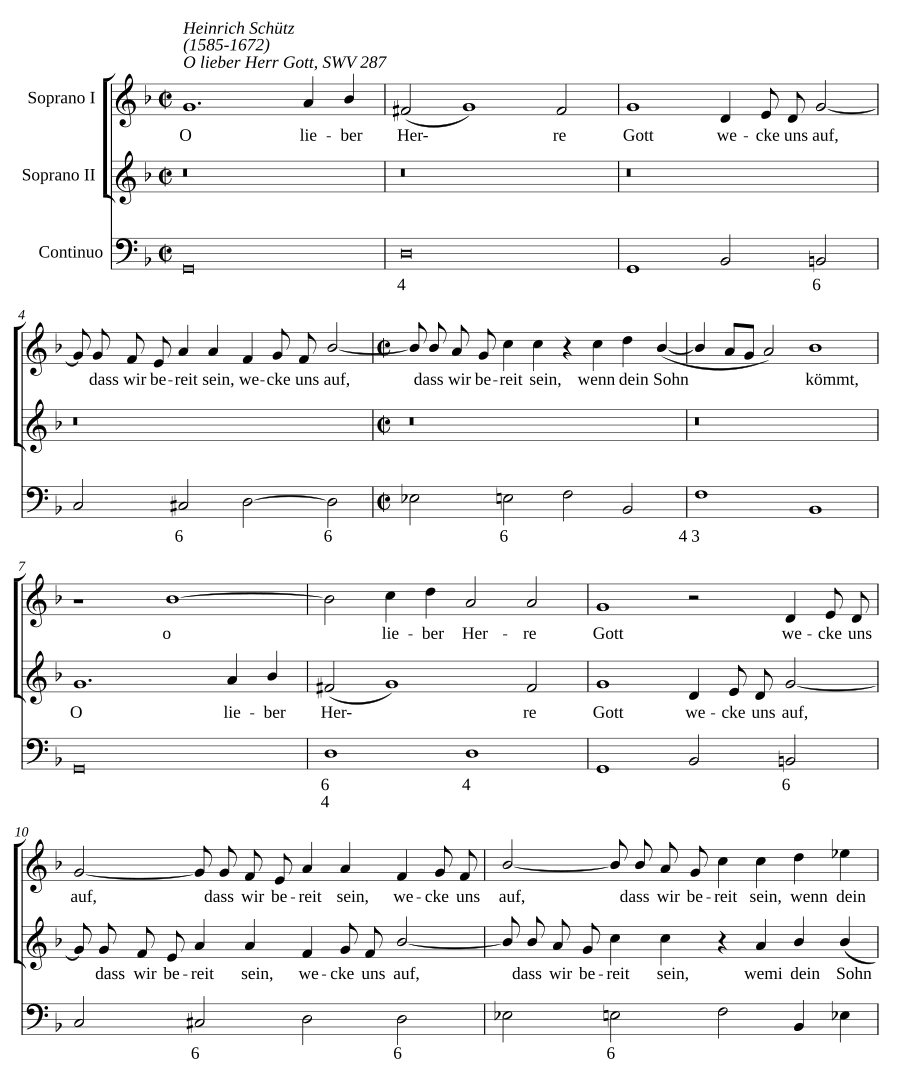 O lieber Herre Gott, SWV 287