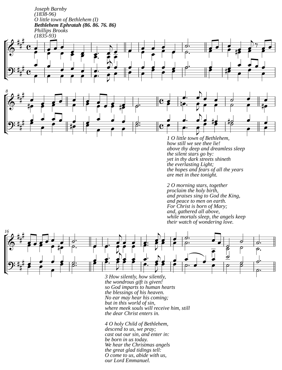 O little town of Bethlehem (I)