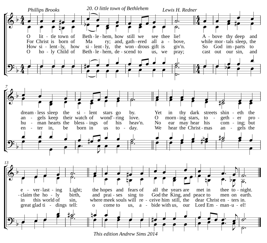 O little town of Bethlehem