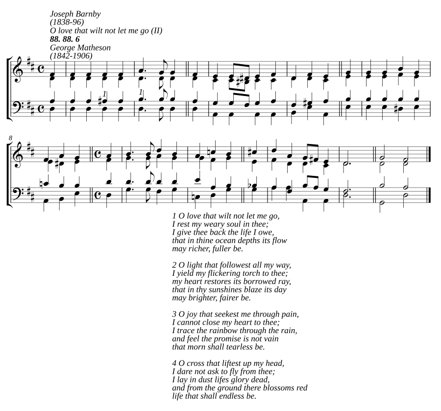 O love that wilt not let me go (II)