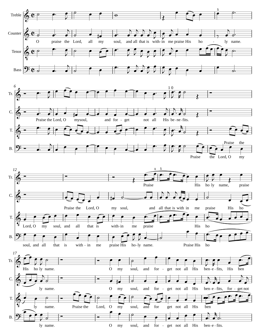 O praise the Lord, O my soul
