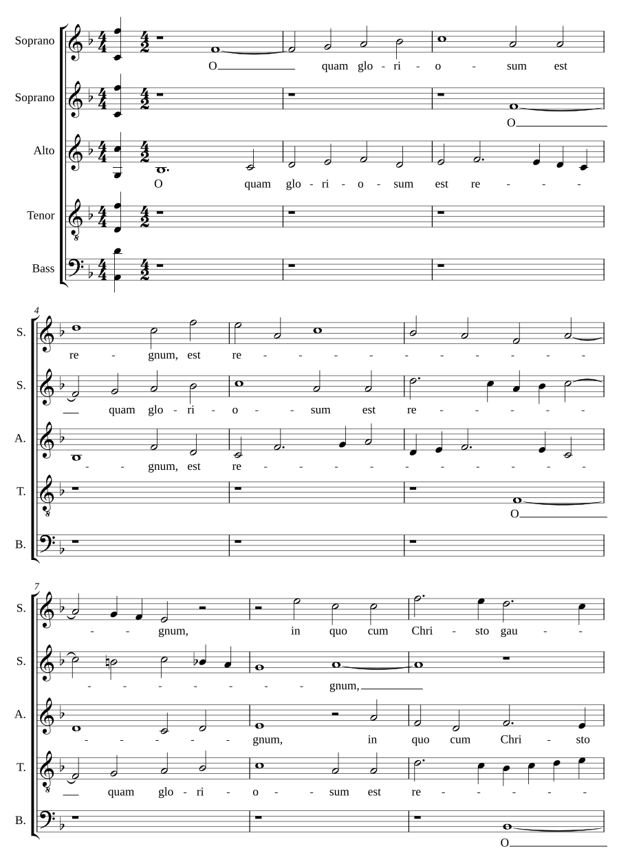 O quam gloriosum est regnum - Benedictio et claritas