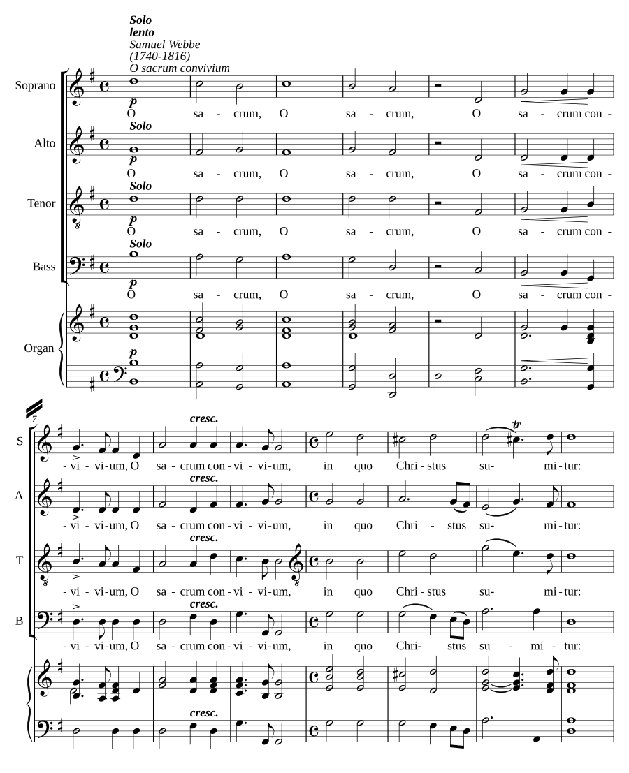 O sacrum convivium (full anthem)