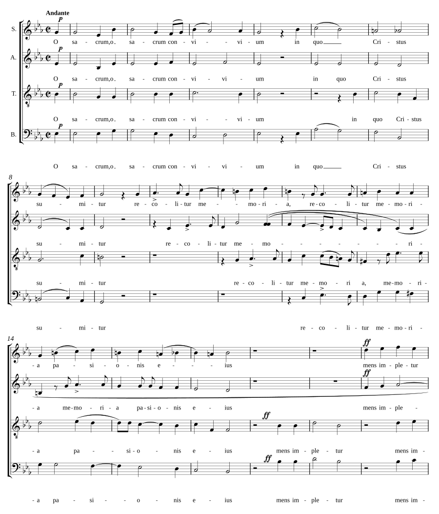 O sacrum convivium I