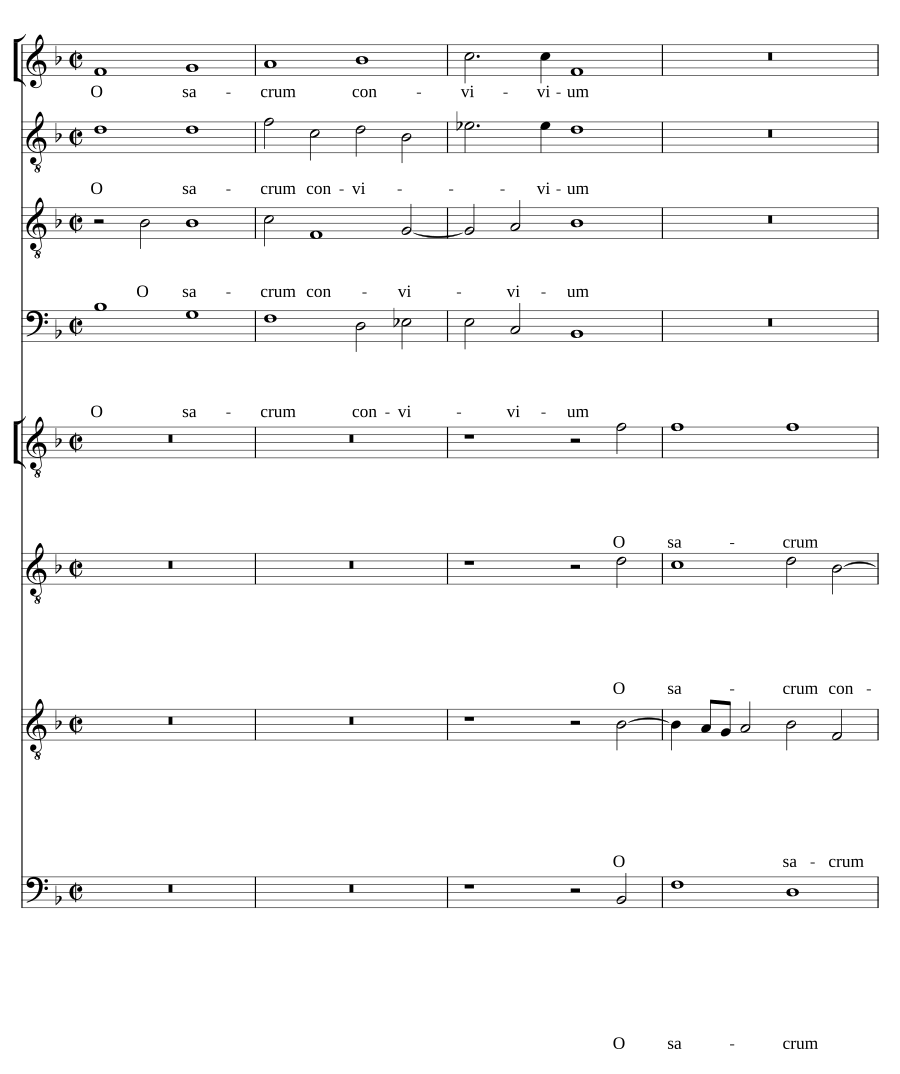 O sacrum convivium a 8