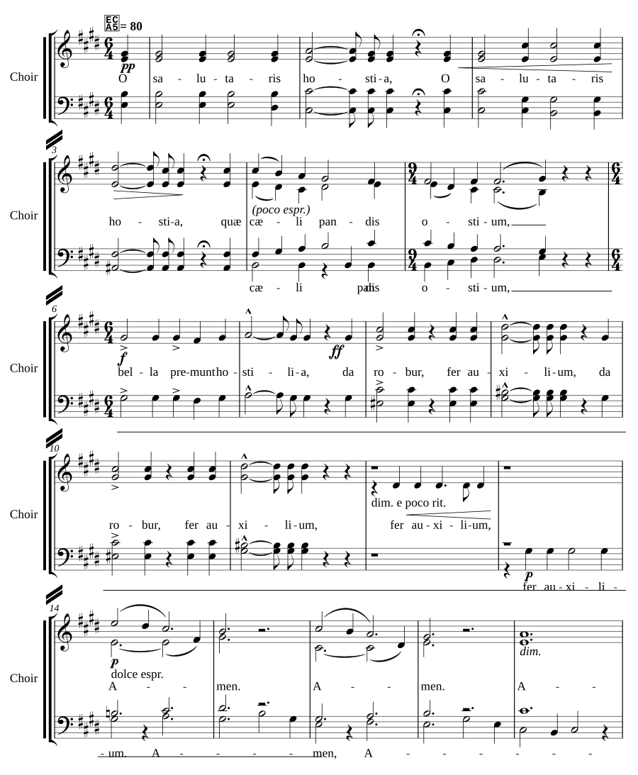 O salutaris hostia, S. 43