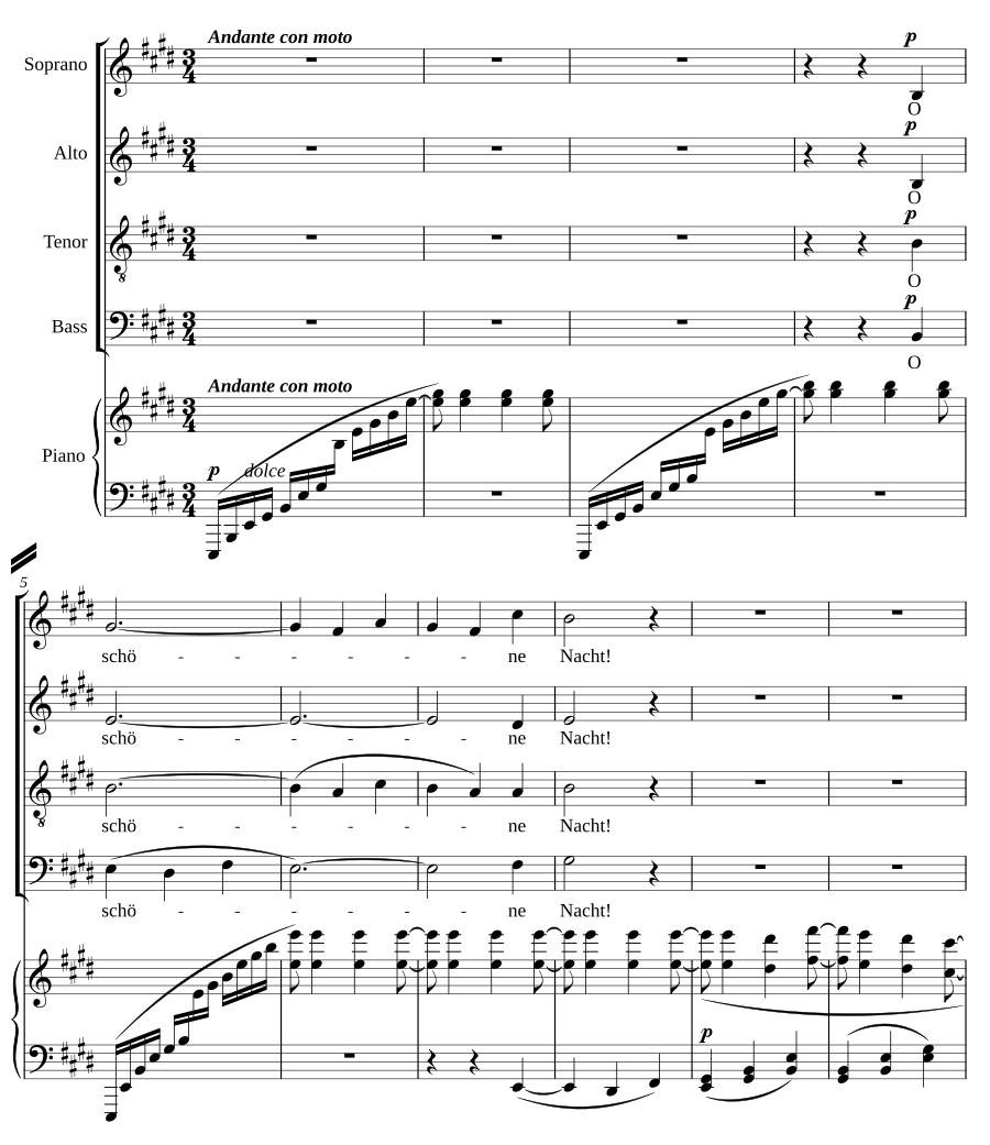 O schöne Nacht, Op. 92, No. 1
