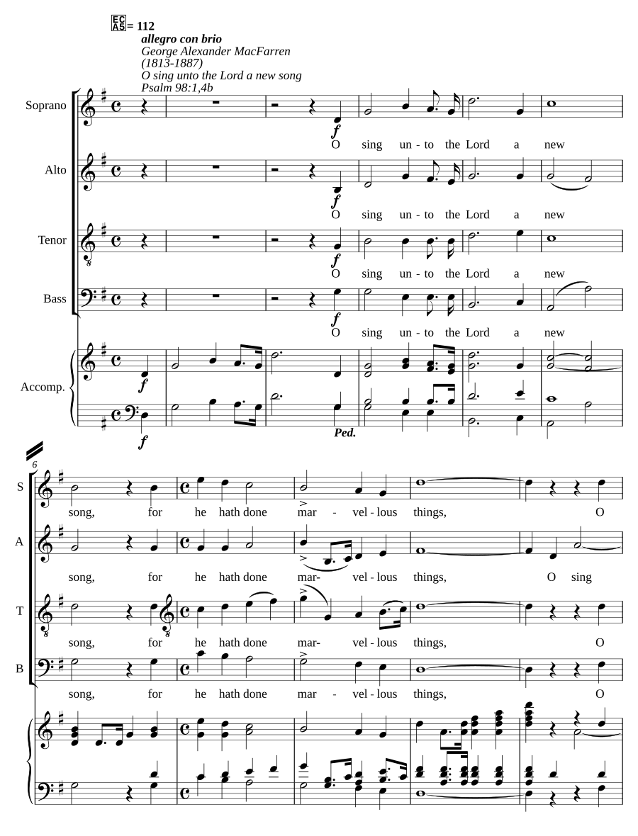 O sing unto the Lord a new song