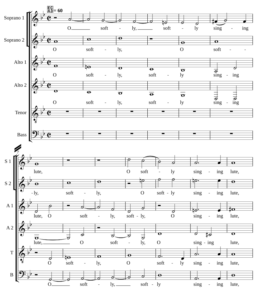 O softly singing lute