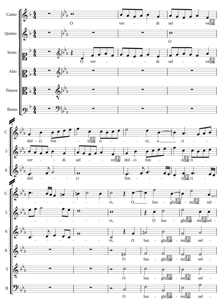 O verdi selv'o dolci fonti o rivi