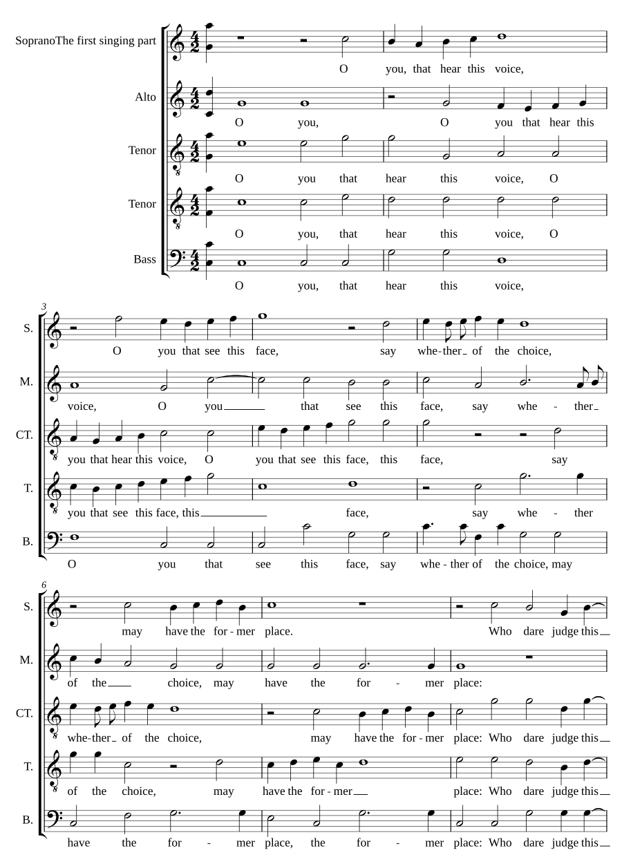 O you that hear this voice