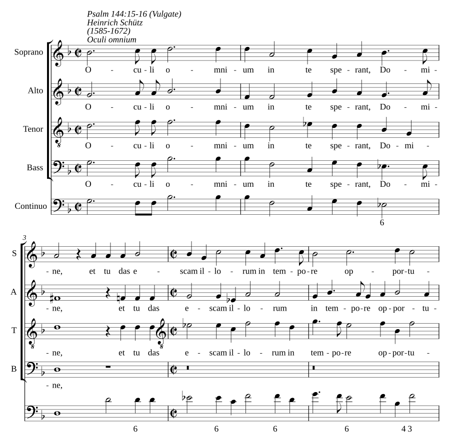 Oculi omnium in te sperant, Domine, SWV 88