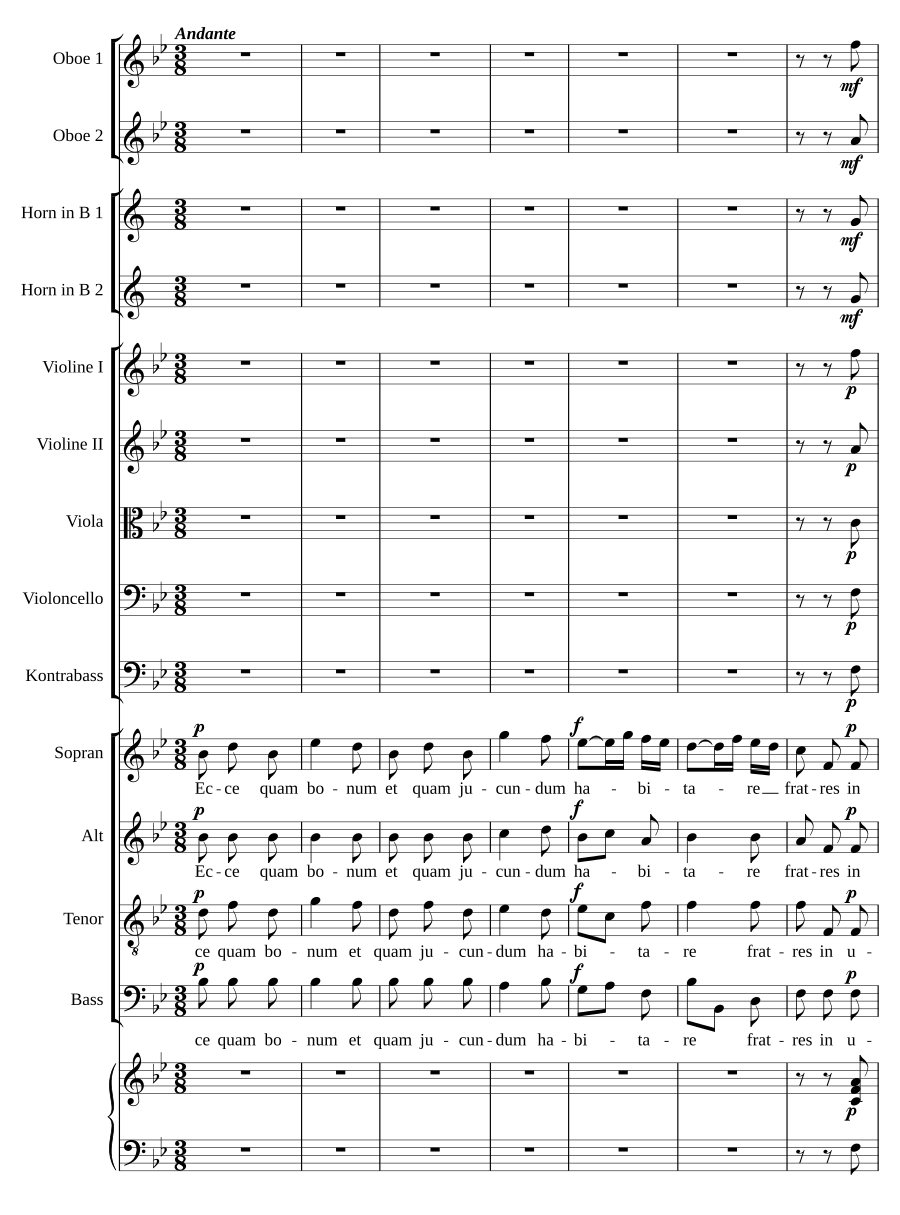 Offertorium 'Ecce quam bonum', JWV 20