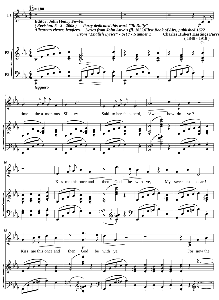 On a time the amorous silvy