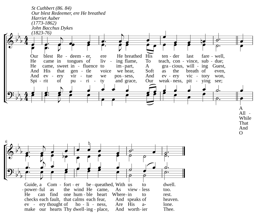 Our blest Redeemer, ere he breathed