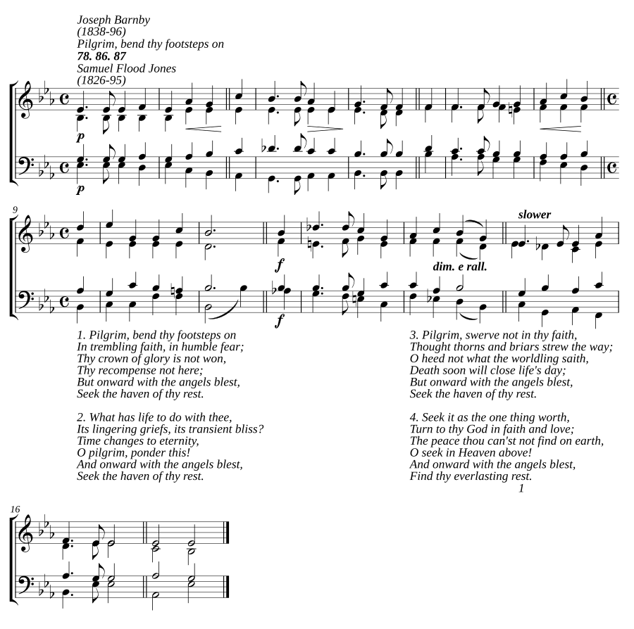 Pilgrim, bend thy footsteps on