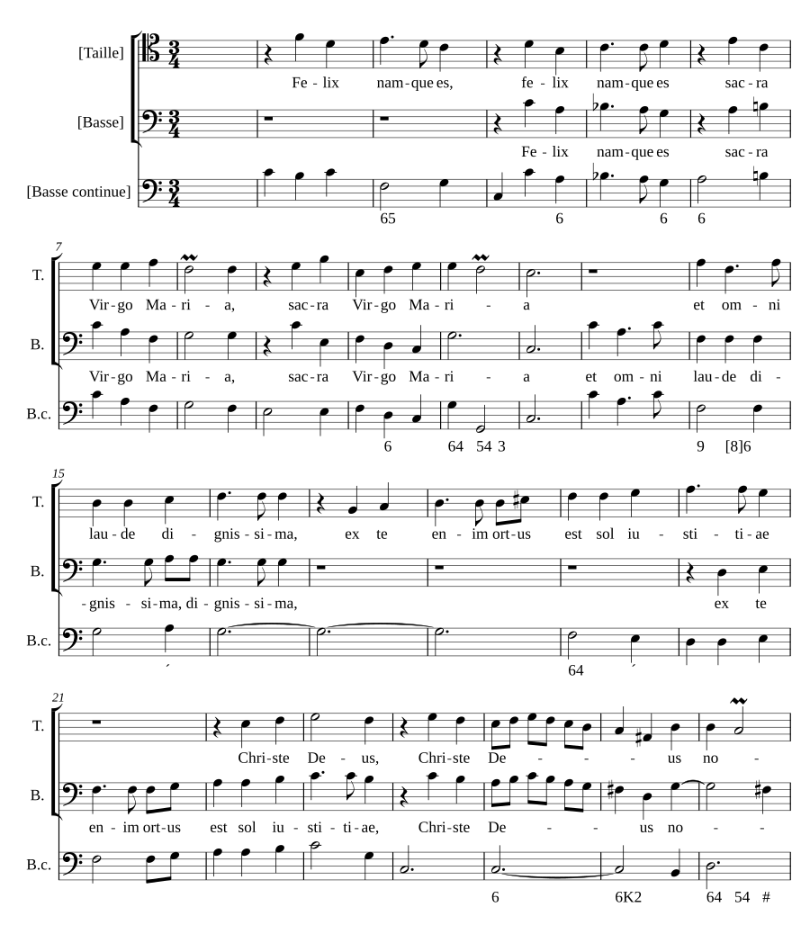 Pour la Vierge (Felix namque), H. 360