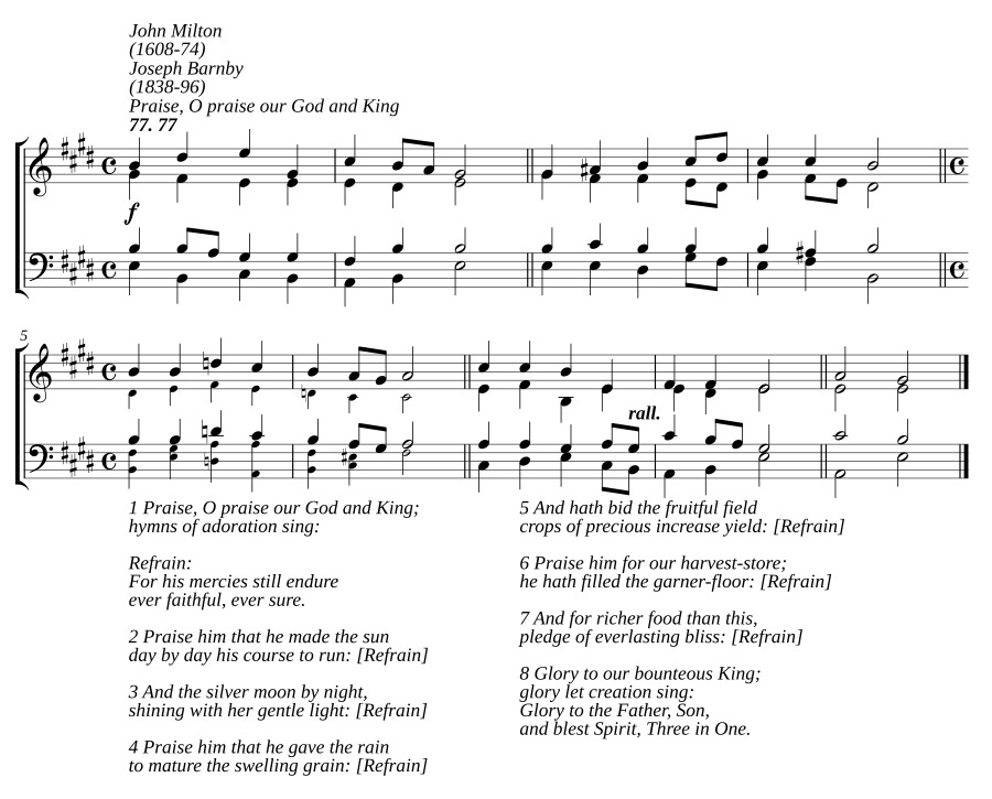 Praise, O praise our God and King