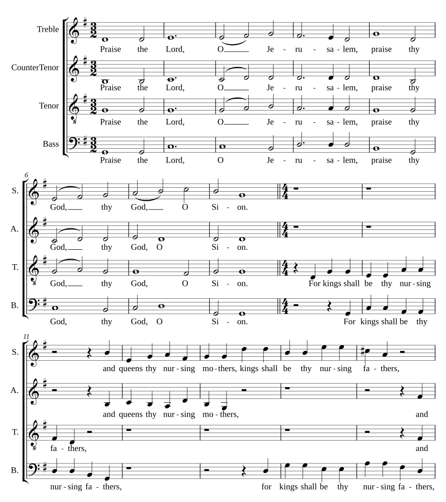 Praise the Lord, O Jerusalem